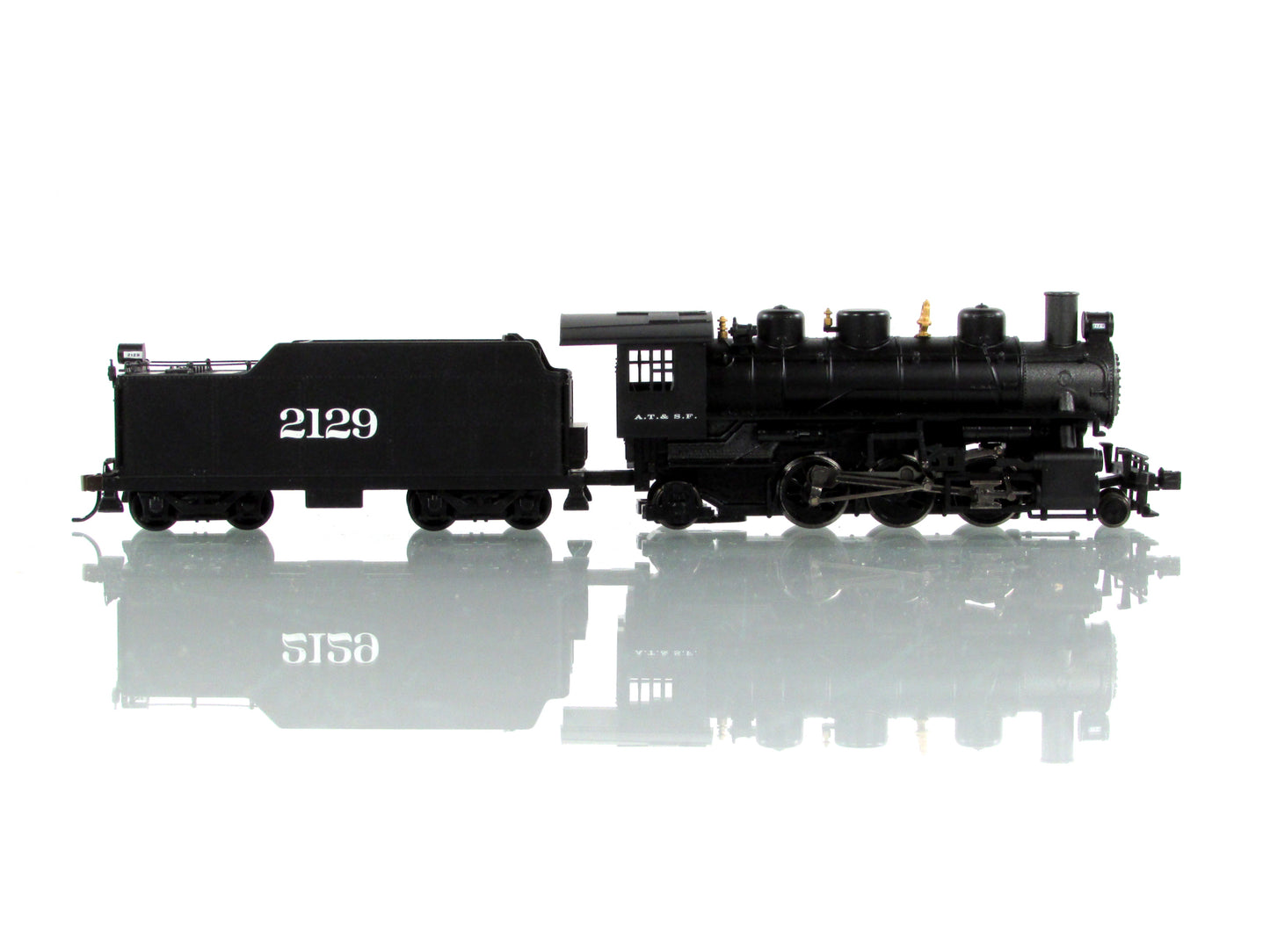 HO Scale ***SANTA FE** 2-6-2 Prairie Locomotive w/ Smoke #2129 - Bachmann 51529