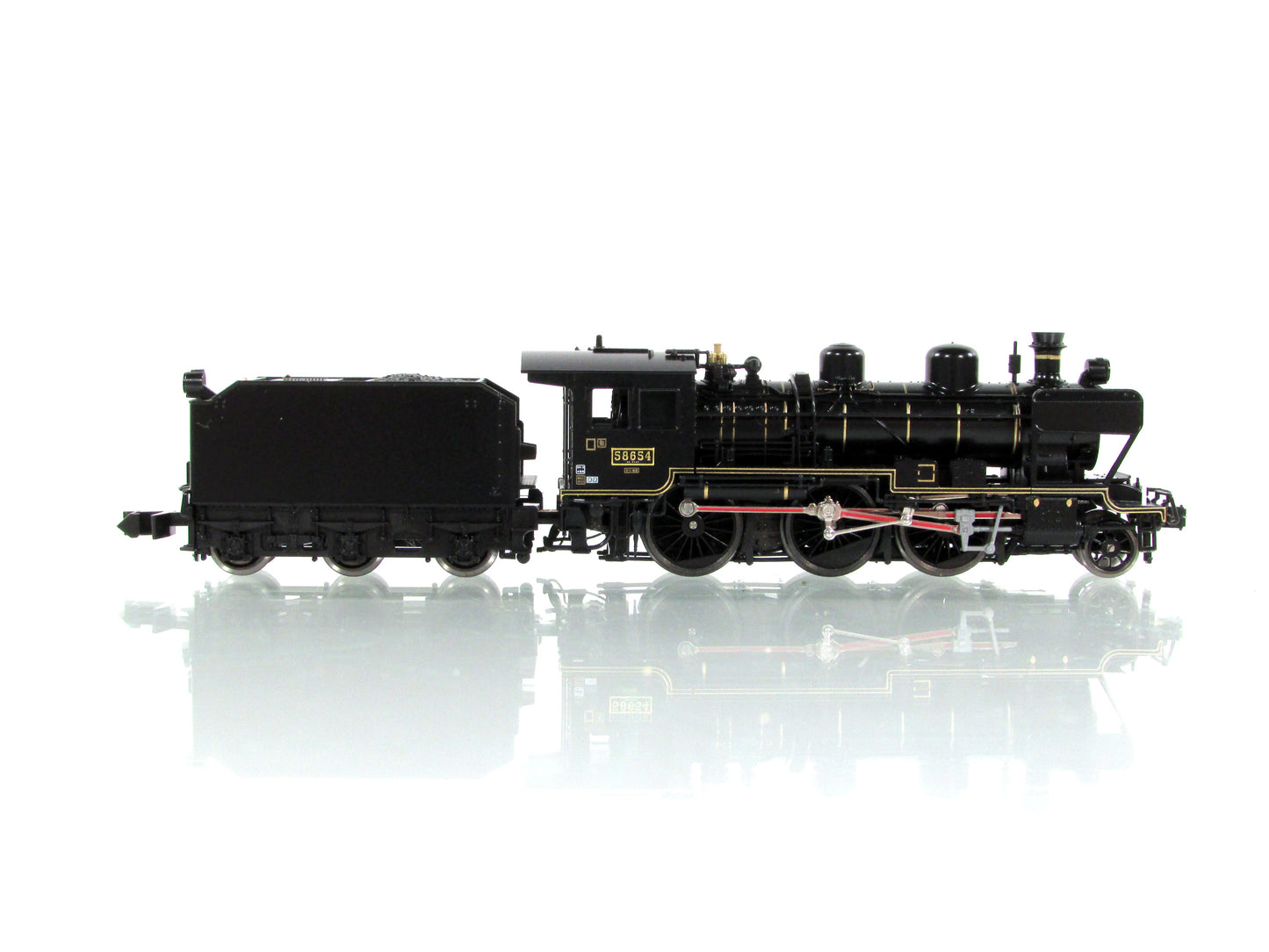 N Scale **Class 8620** Japanese 2-6-0 Steam Locomotive, JNR 58654 - Kato 2028-2