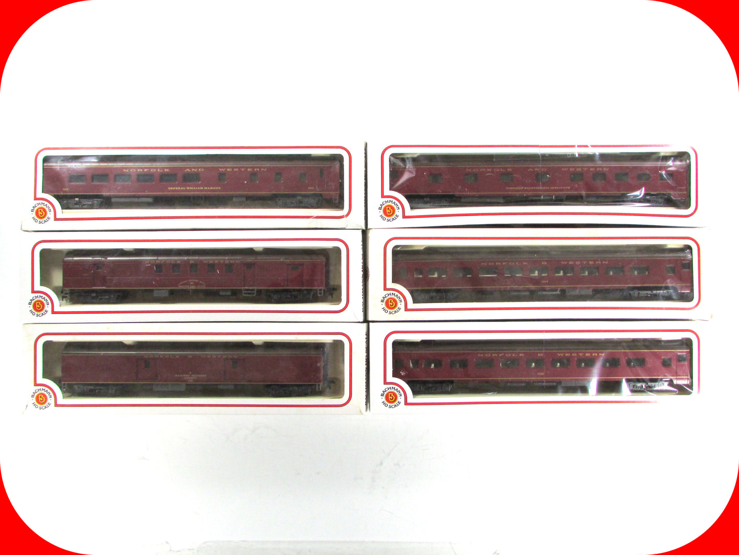 HO Scale NORFOLK & WESTERN **POWHATAN ARROW** Passenger  Set - Bachmann 43-1291