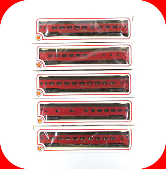 HO Scale *N&W POWHATAN ARROW* Passenger 5-Set - Bachmann 43-1290, Knuckle Cplrs