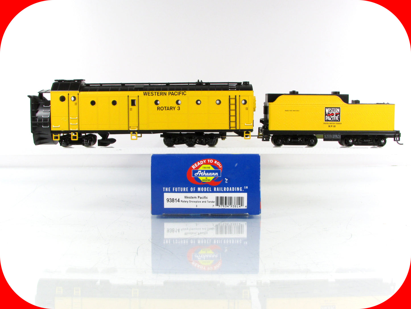 HO Scale *WESTERN PACIFIC* Rotary Snow Plow #3 / #81 - Athearn 93814 *Read Desc