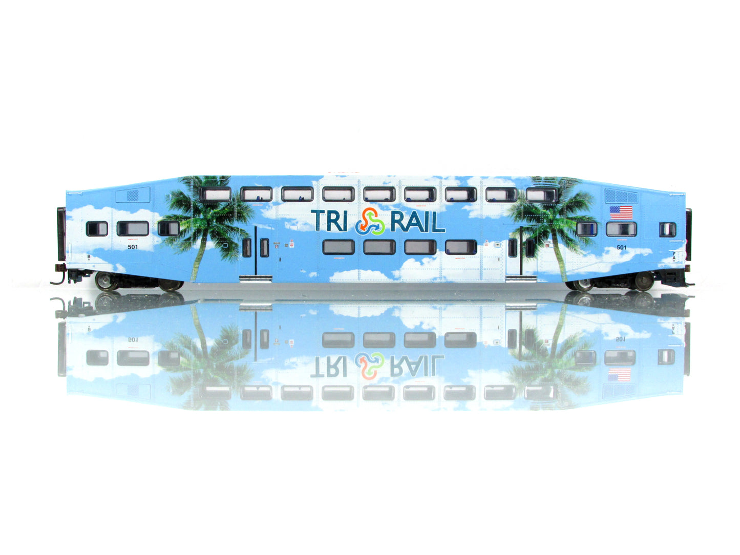 HO Scale ***TRI RAIL*** Bombardier Commuter Coach #501 - Athearn 25527 **RARE