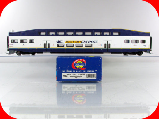 HO Scale ***WEST COAST EXPRESS*** Bombardier Control Car #102 ---- Athearn 2544