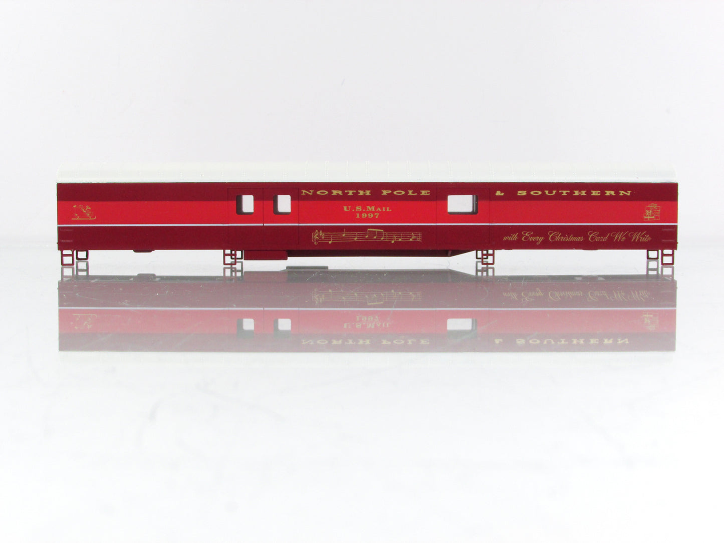 HO Scale **NORTH POLE & SOUTHERN** 1997 CHRISTMAS 72' Baggage-RPO Car - Con-Cor