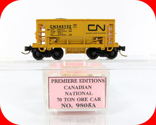 N Scale *CANADIAN NATIONAL* Slave Lake Ore Car #345132 -Premiere, MTL Cplr RARE