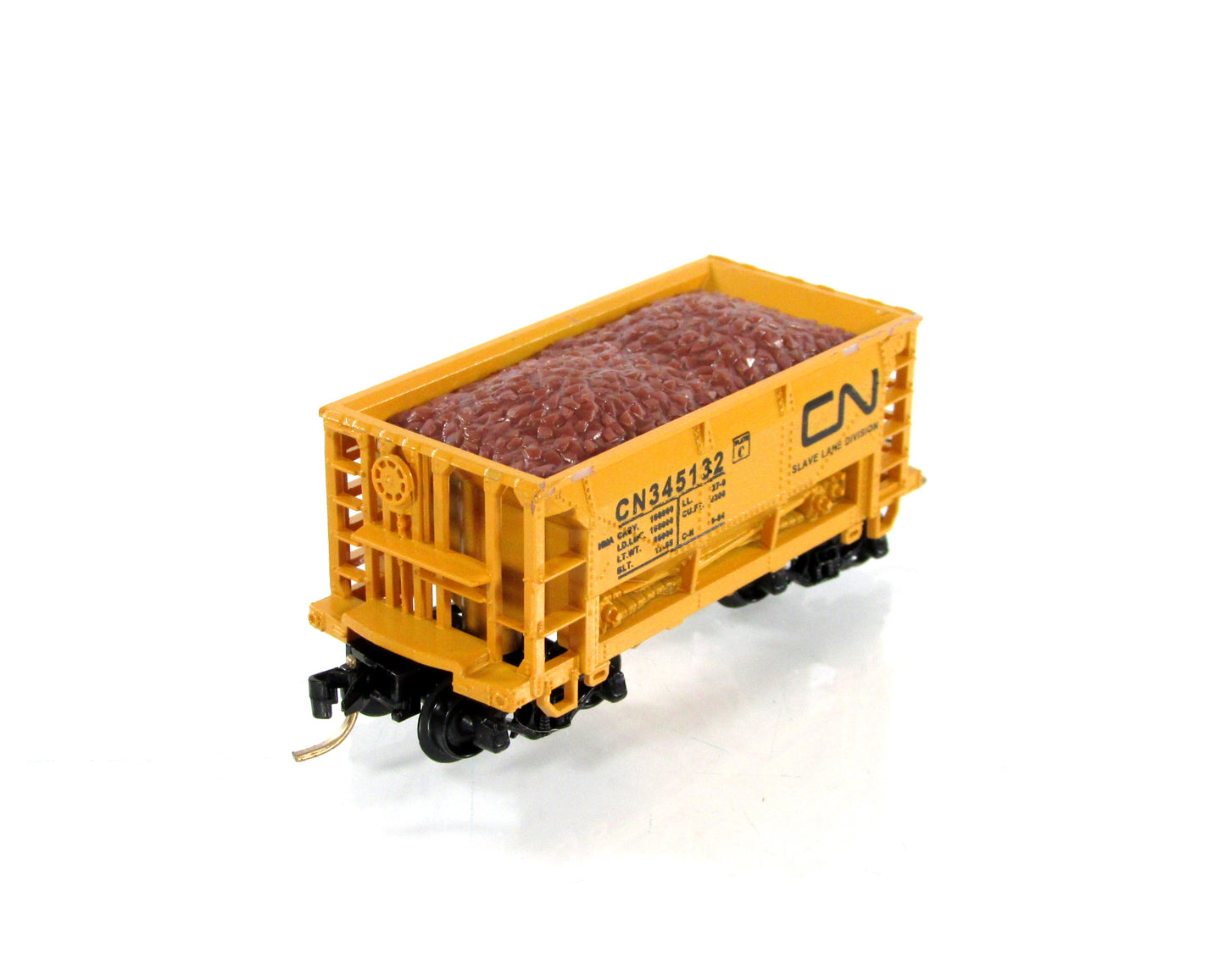 N Scale *CANADIAN NATIONAL* Slave Lake Ore Car #345132 -Premiere, MTL Cplr RARE