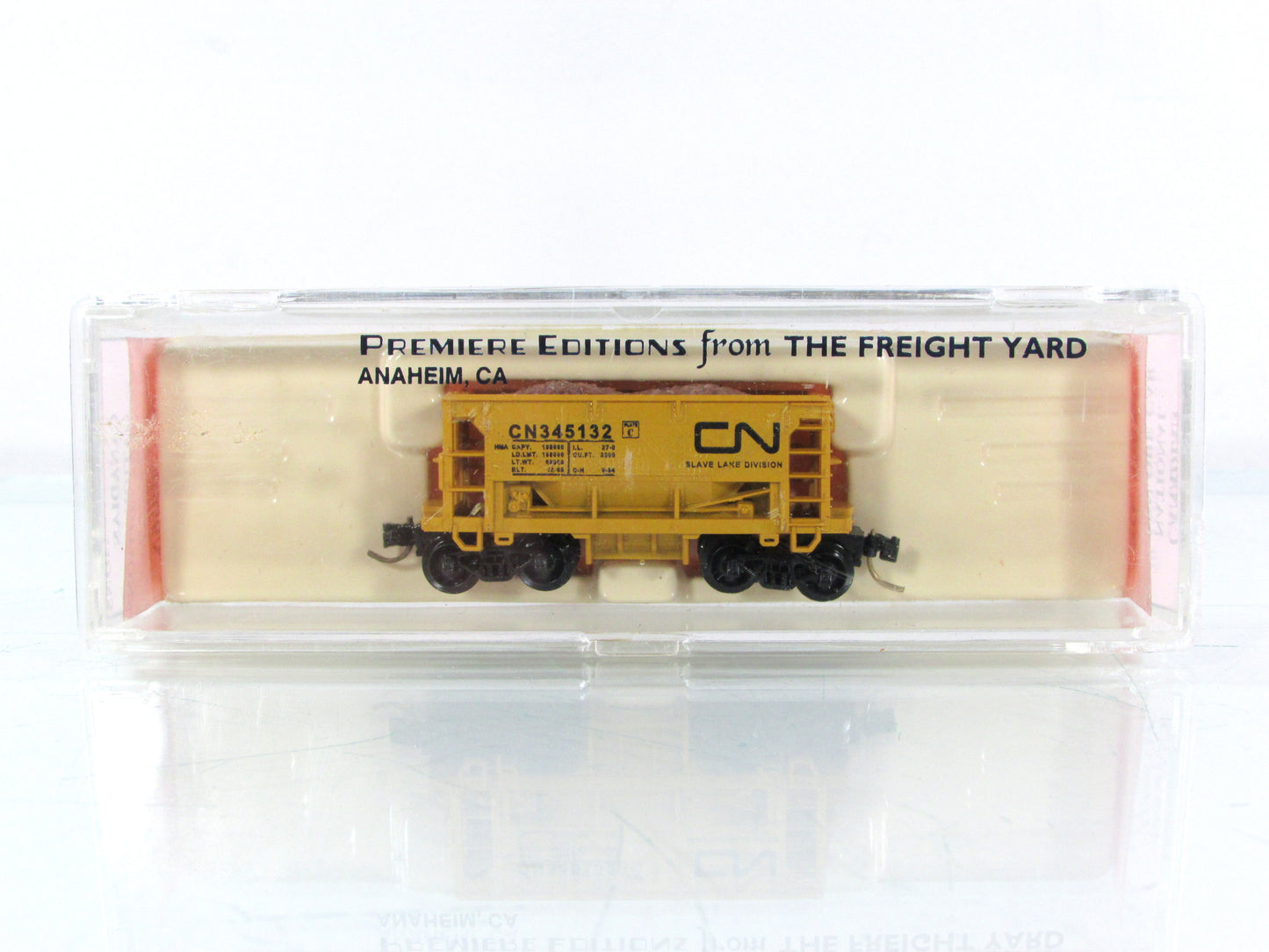N Scale *CANADIAN NATIONAL* Slave Lake Ore Car #345132 -Premiere, MTL Cplr RARE