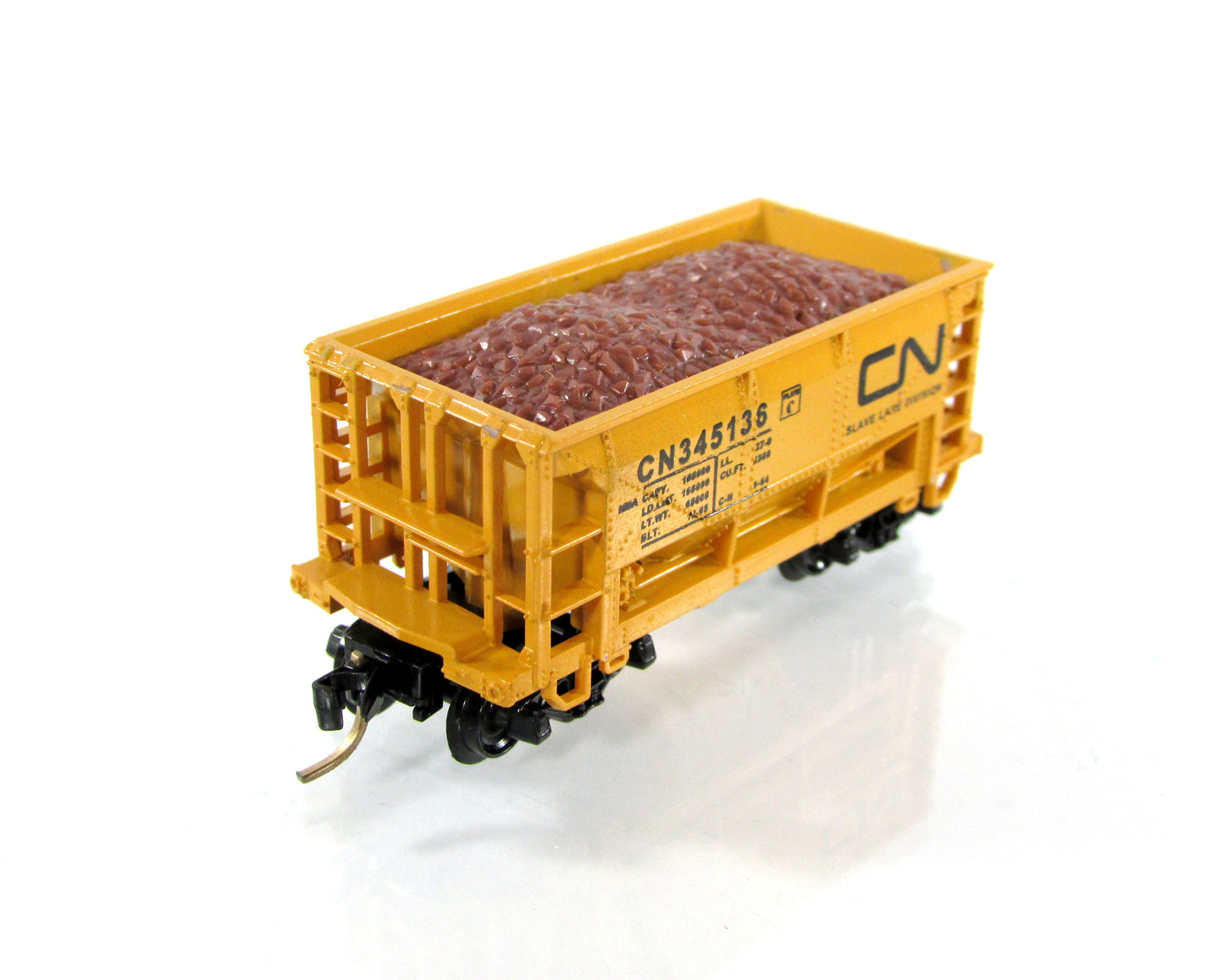 N Scale *CANADIAN NATIONAL* Slave Lake Ore Car #345136 -Premiere, MTL Cplr RARE