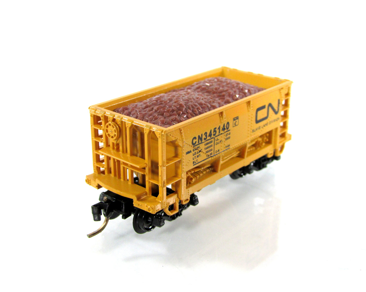 N Scale *CANADIAN NATIONAL* Slave Lake Ore Car #345140 -Premiere, MTL Cplr RARE