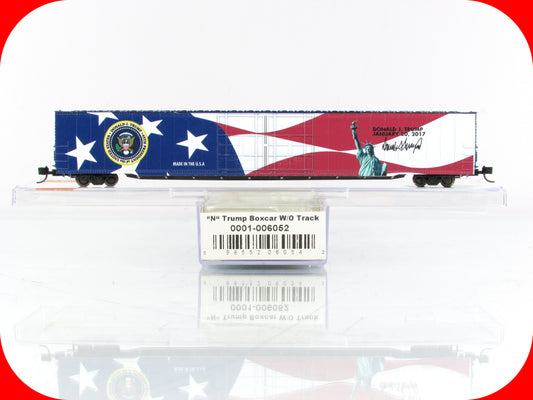 N Scale **DONALD TRUMP 45** Presidential 86' Box Car, 2017 - Con Cor, MTL Cplrs