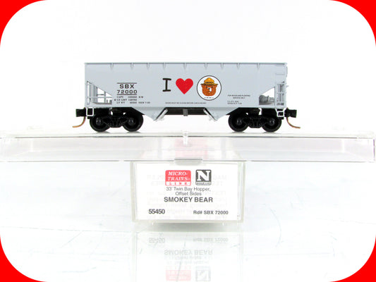 N Scale **SMOKEY BEAR** MoW Forest Fire Prevention Hopper - Micro Trains 55450