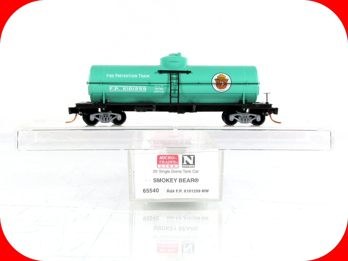 N Scale **SMOKEY BEAR** MoW Forest Fire Prevention Tanker - Micro Trains 65540
