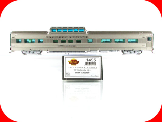 HO Scale ***WP CA ZEPHYR*** SILVER SCHOONER DOME #815 - Broadway 1495, Lighted