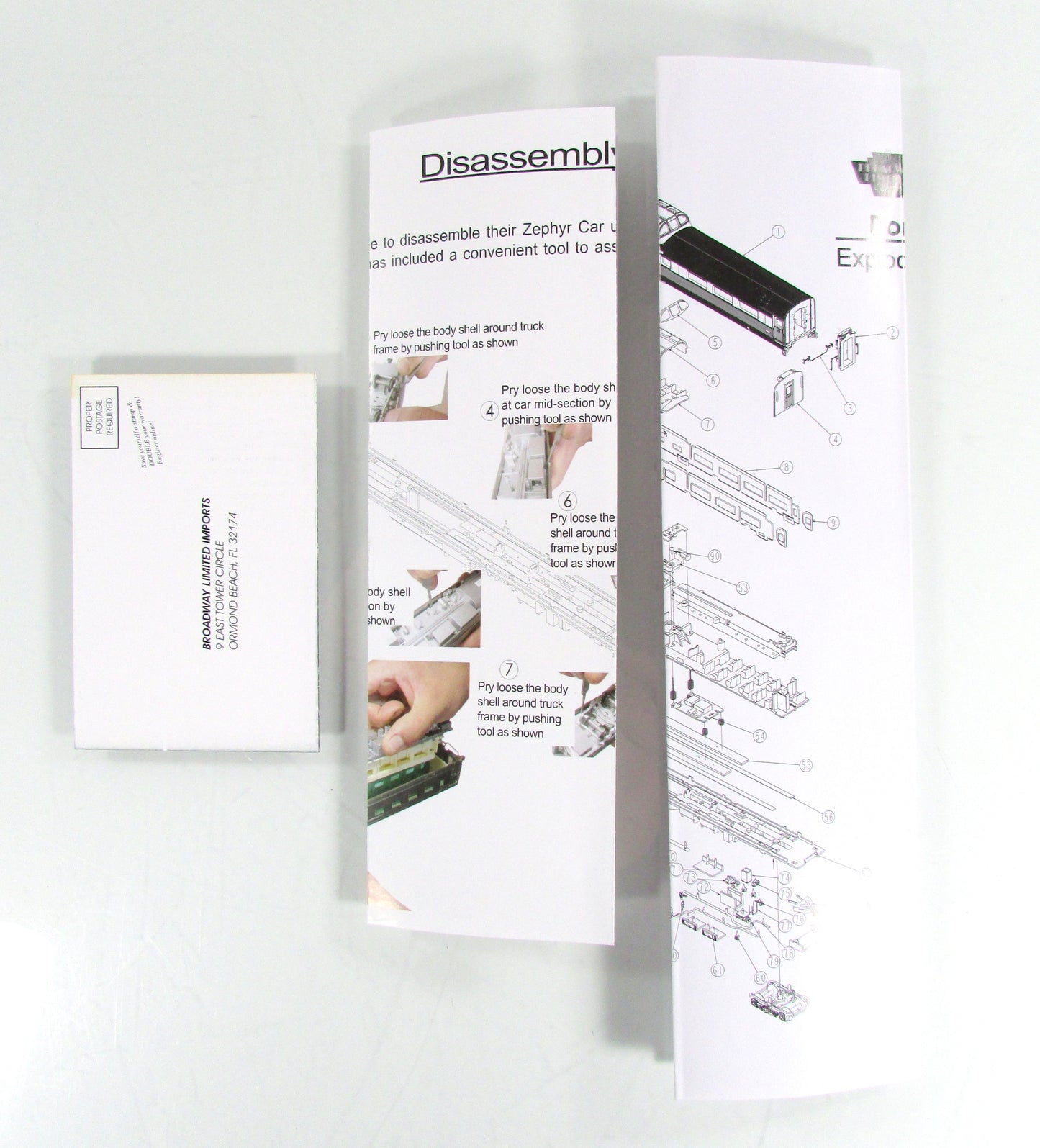 HO Scale ***CB&Q CA ZEPHYR*** SILVER LOUNGE Dome #251 - Broadway 1500, Lighted