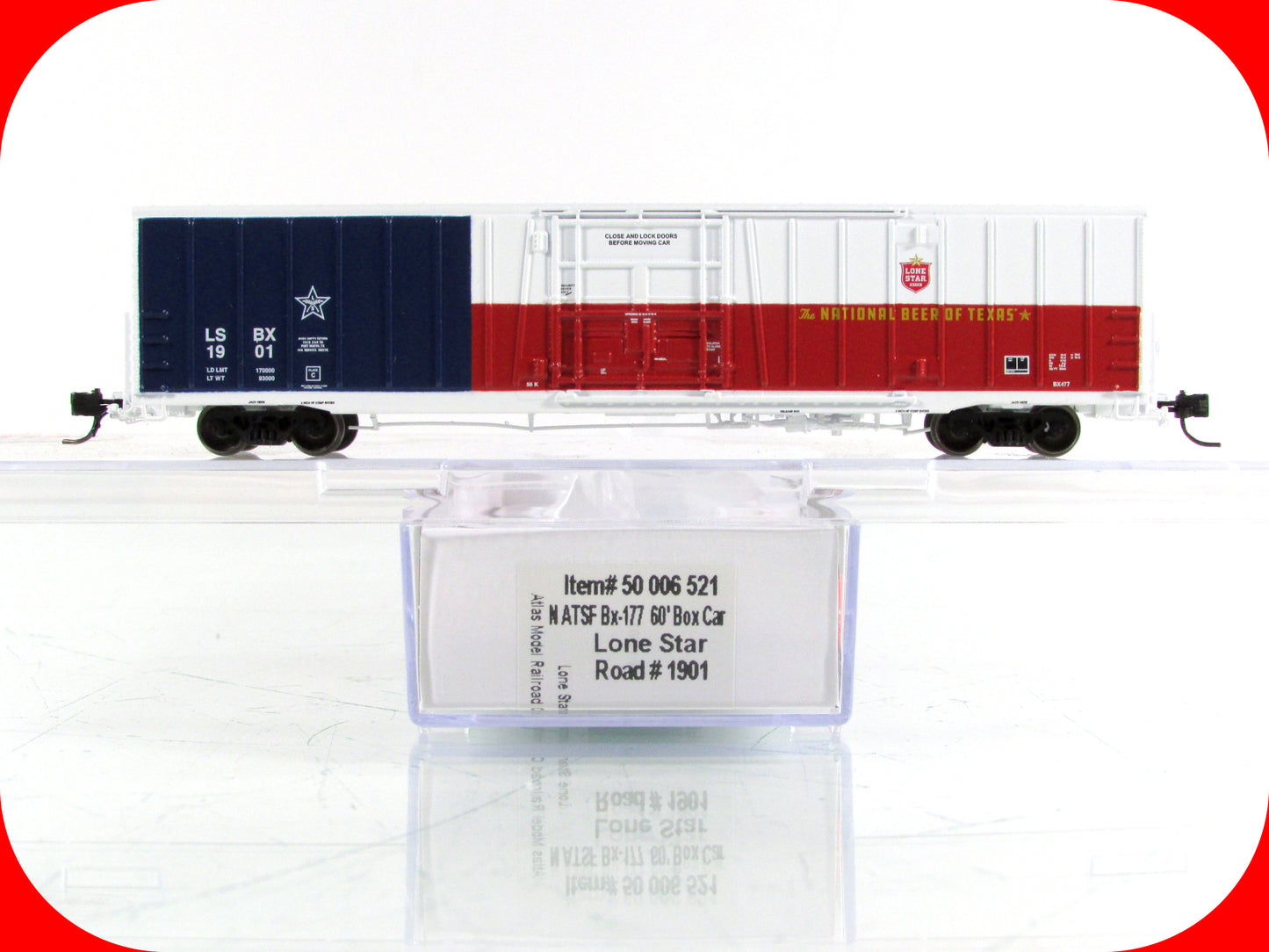 N Scale ***LONE STAR*** National Beer of Texas, Reefer Box Car - Atlas 50006521