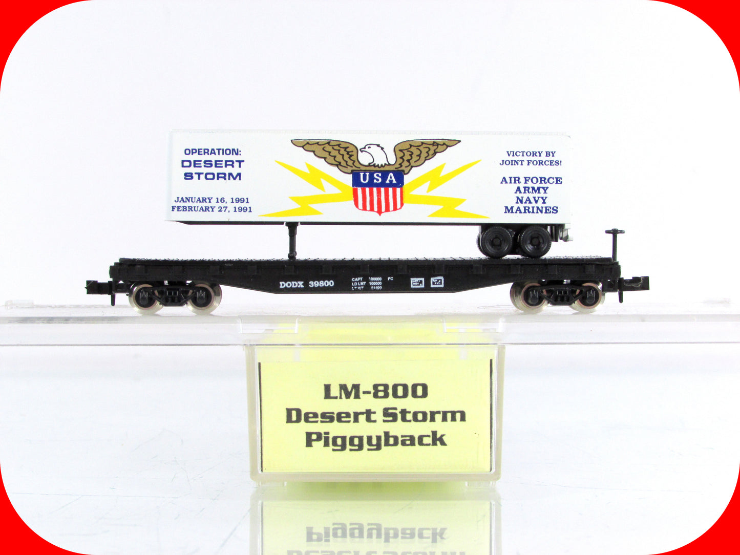 N Scale **OPERATION DESERT STORM** Trailer on Flat Car - Atlas / LM-800 **RARE*