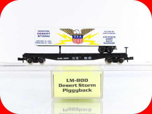 N Scale **OPERATION DESERT STORM** Trailer on Flat Car - Atlas / LM-800 **RARE*