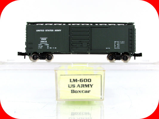 N Scale **UNITED STATES ARMY** Box Car, USAX 26419 -Atlas / Loco-Motives LM-600