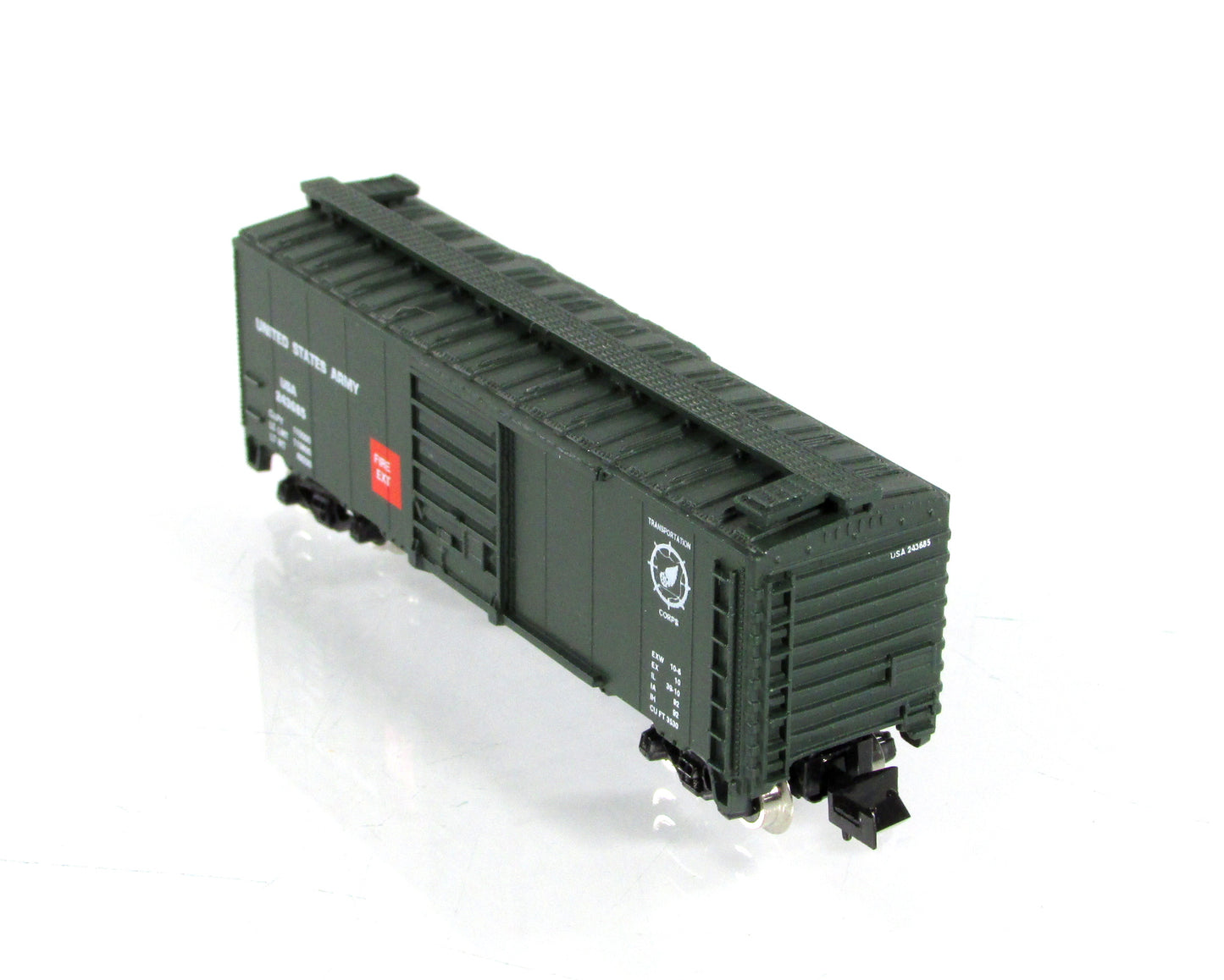 N Scale **UNITED STATES ARMY** Box Car, USAX 243685 -Atlas / Loco-Motives LM-601
