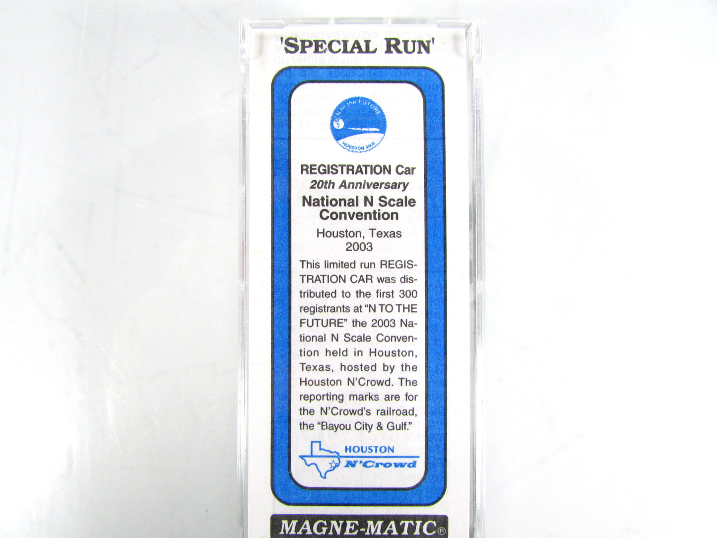 N Scale *N to the FUTURE* Houston 2003 Convention Box Car -Micro Trains Special