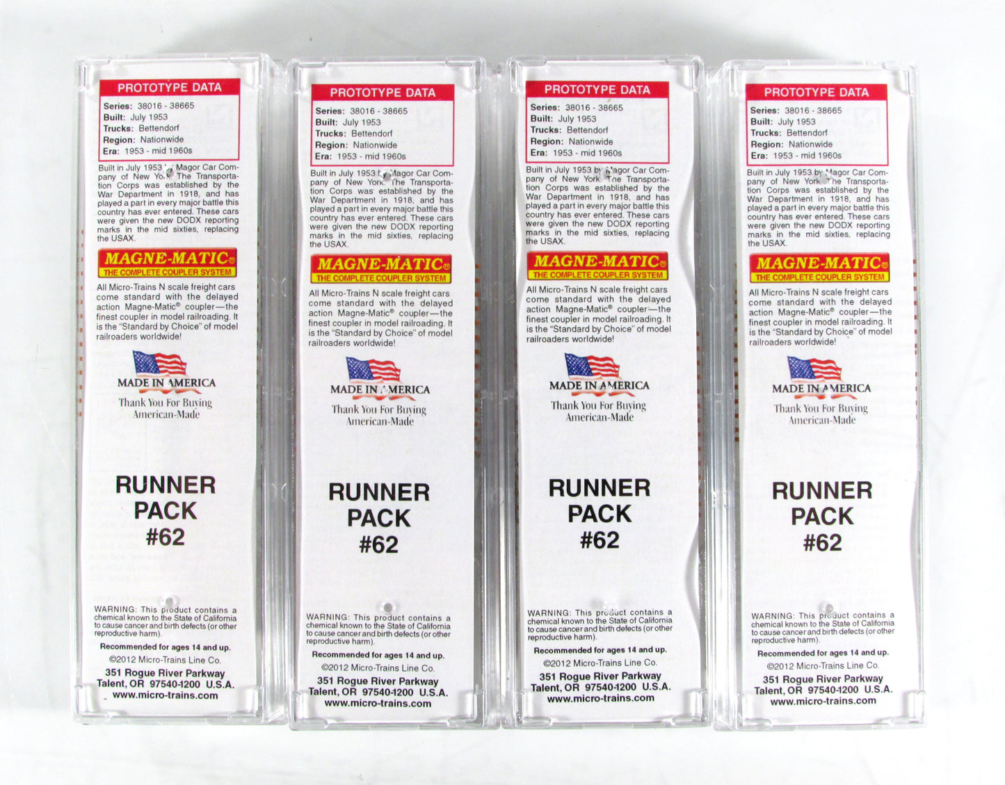 N Scale ***UNITED STATES ARMY*** 50' USAX Flat Car Set - Micro Trains 99300062