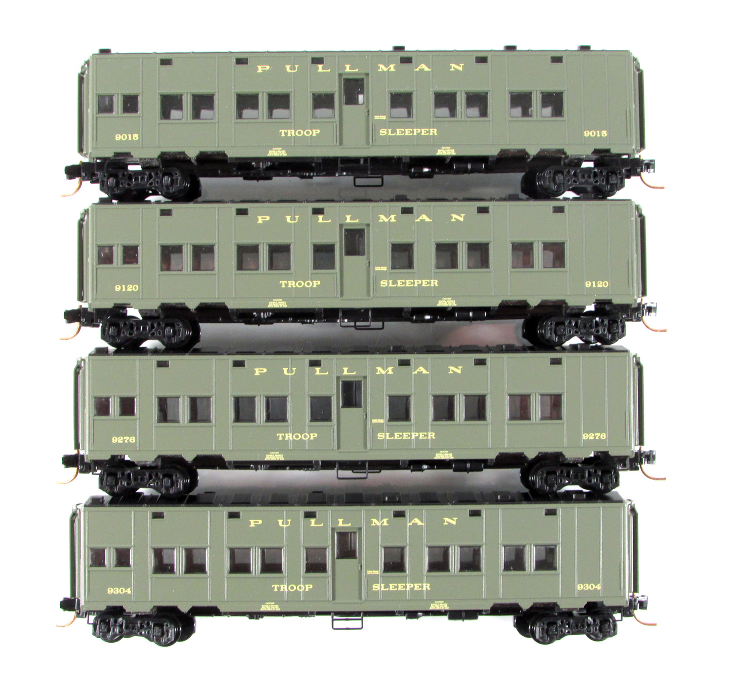 N Scale **WWII US Dept of Defense** Troop Sleeper 4-Pack -Micro Trains 99300058