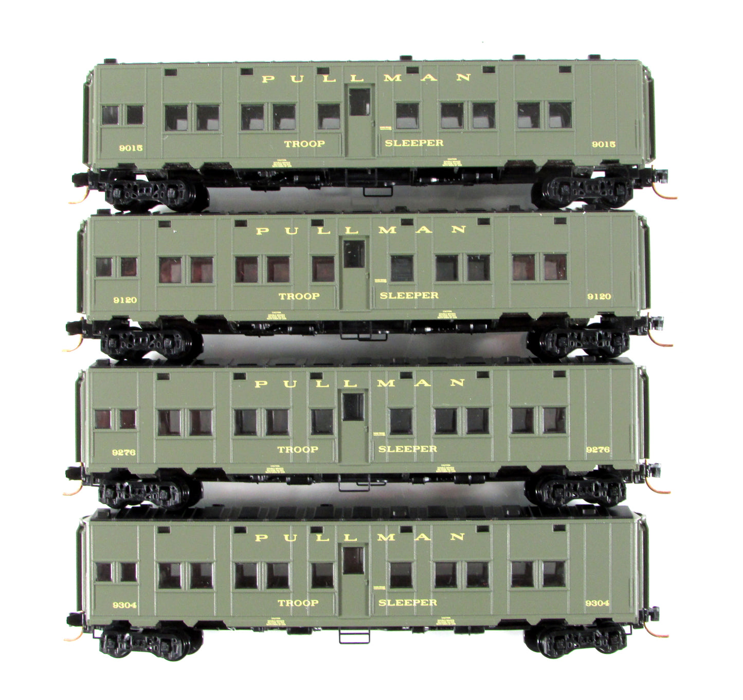 N Scale **WWII US Dept of Defense** Troop Sleeper 4-Pack -Micro Trains 99300058