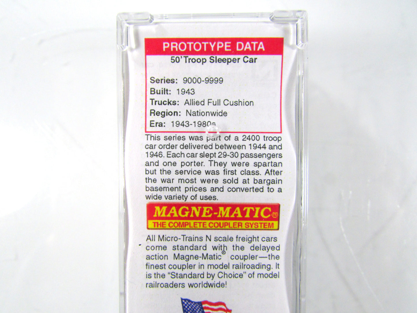 N Scale **WWII US Dept of Defense** Troop Sleeper 4-Pack -Micro Trains 99300058