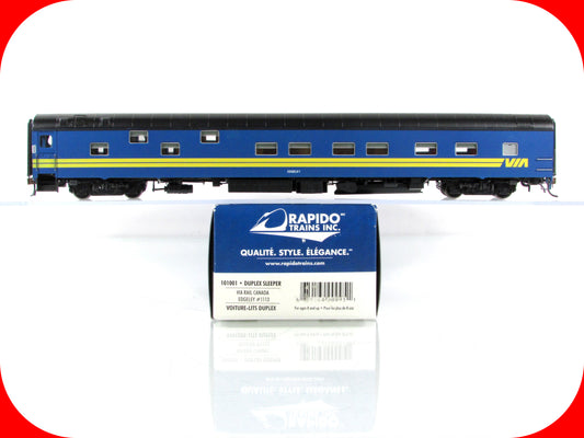HO Scale ***VIA RAIL CANADA*** *EDGELEY* Sleeper #1113 - Rapido 101001, Lighted