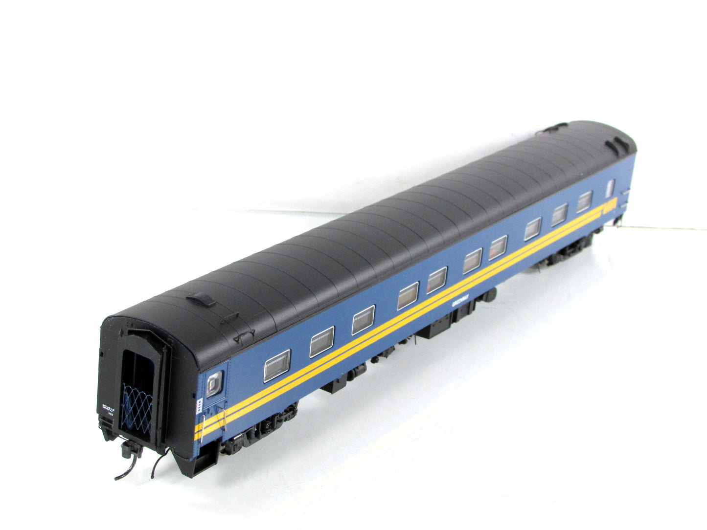 HO Scale **VIA RAIL CANADA** *GREENWAY* Sleeper #1176 -- Rapido 113007, Lighted