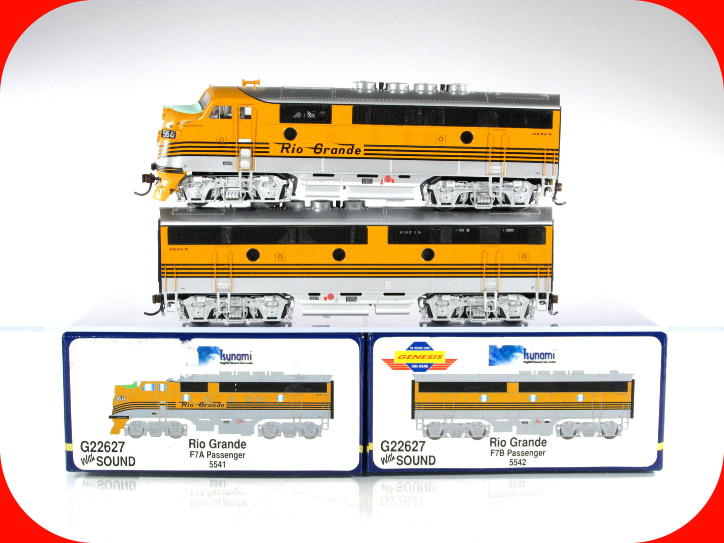 HO Scale ***DENVER & RIO GRANDE*** F7A-F7B --Athearn G22627 w/ DCC Tsunami Sound