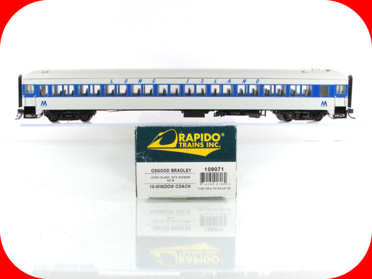 HO Scale ***LONG ISLAND MTA*** Osgood Bradley Coach ---- Rapido 109071, Lighted