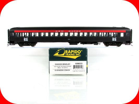 HO Scale ***NEW HAVEN*** Osgood Bradley Coach #8224 ---- Rapido 109033, Lighted