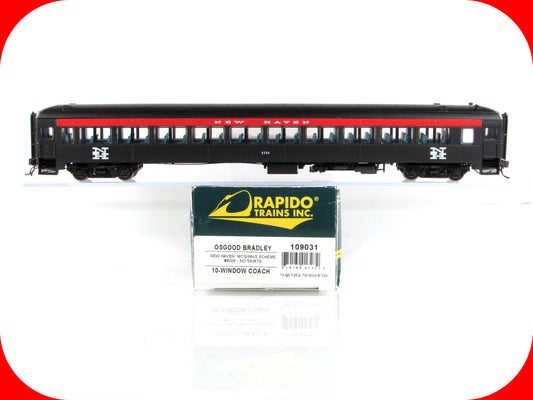 HO Scale ***NEW HAVEN*** Osgood Bradley Coach #8209 ---- Rapido 109031, Lighted