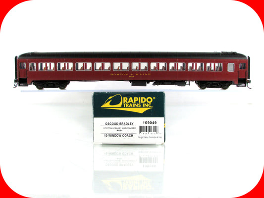 HO Scale ***BOSTON MAINE*** Osgood Bradley Coach #4584 - Rapido 109049, Lighted