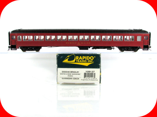 HO Scale ***BOSTON MAINE*** Osgood Bradley Coach #4694 - Rapido 109137, Lighted