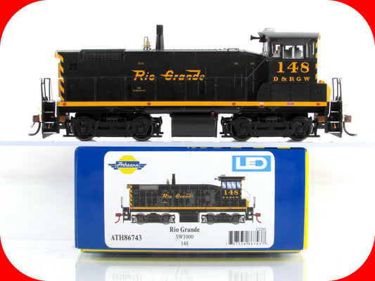 HO Scale **RIO GRANDE* SW1000 Switcher #148 - Athearn ATH86743, DCC-Sound Ready