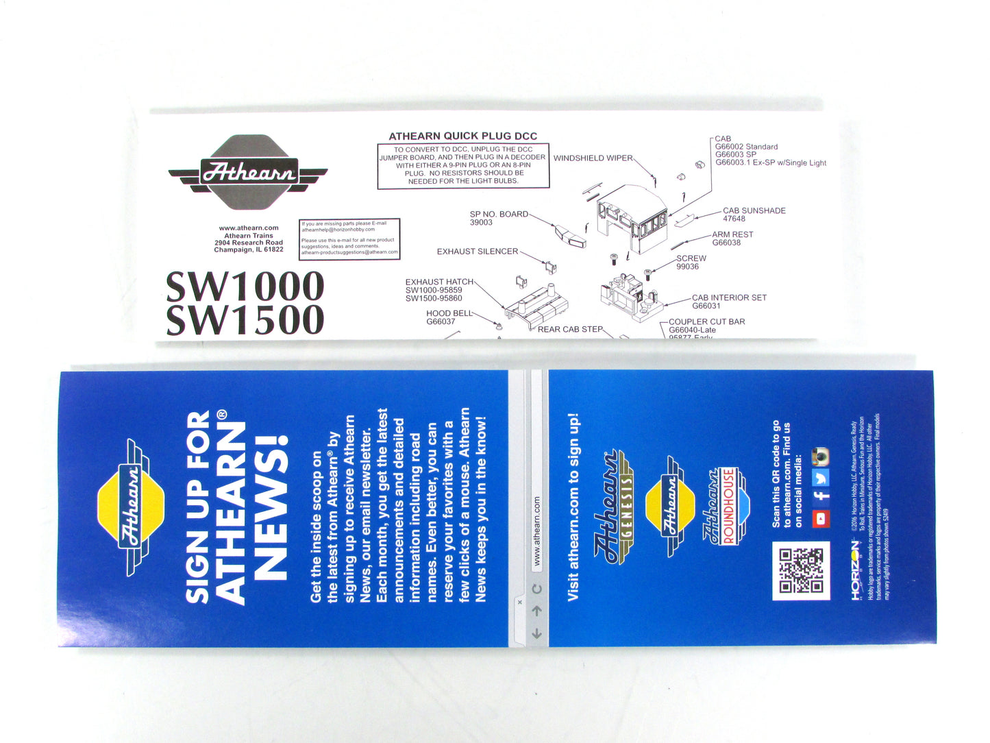 HO Scale **RIO GRANDE* SW1000 Switcher #148 - Athearn ATH86743, DCC-Sound Ready