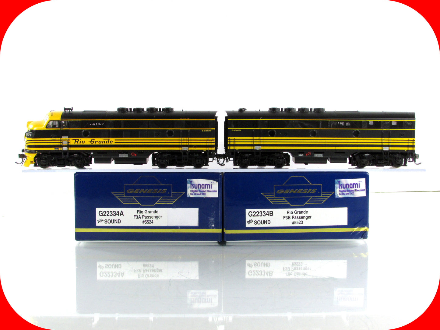 HO Scale **DENVER & RIO GRANDE** F3A-F3B -- Athearn G22334 w/ DCC Tsunami Sound
