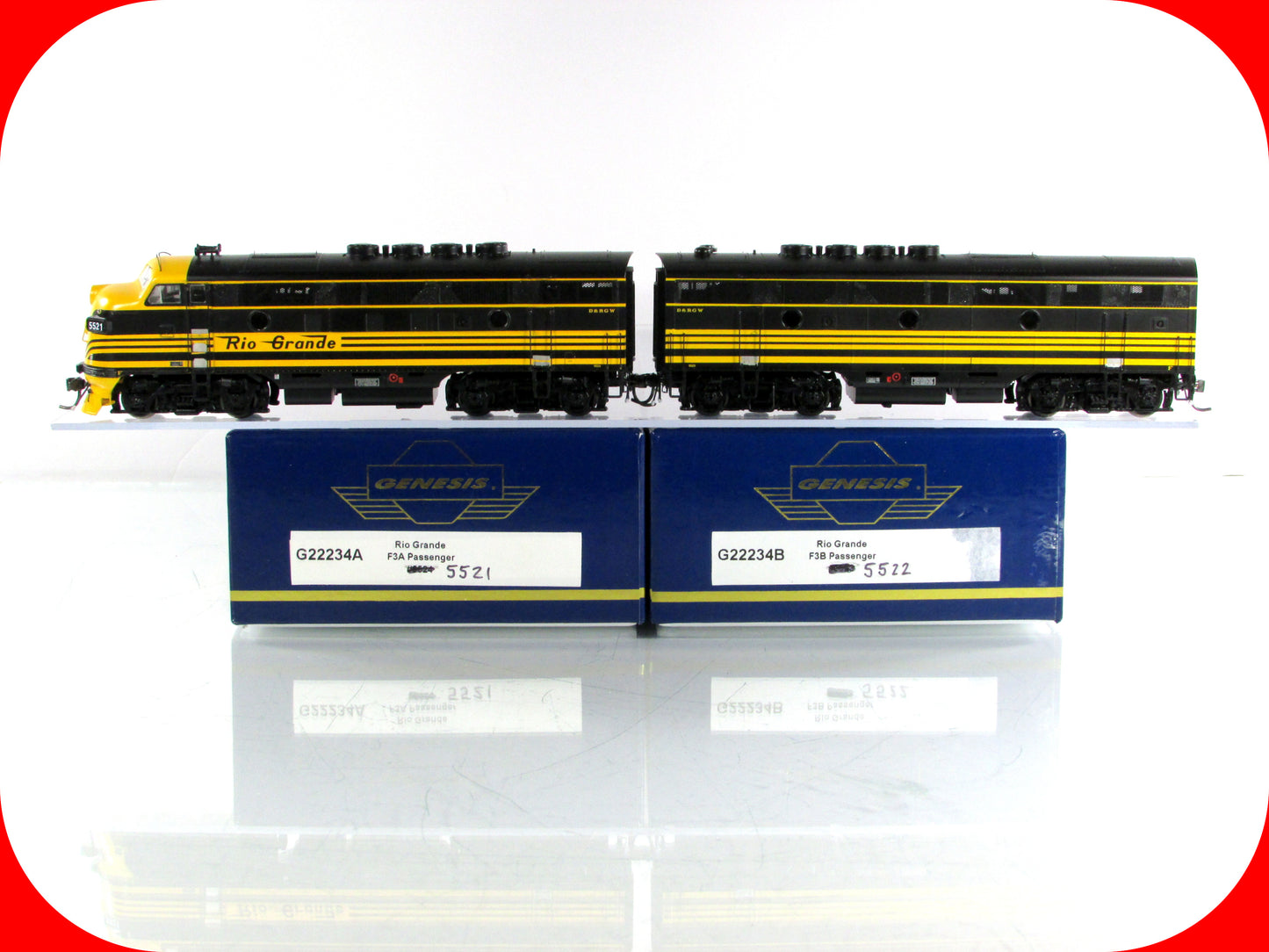 HO Scale **DENVER & RIO GRANDE** F3A-F3B Locomotive Set - Athearn G22334 w/ DCC