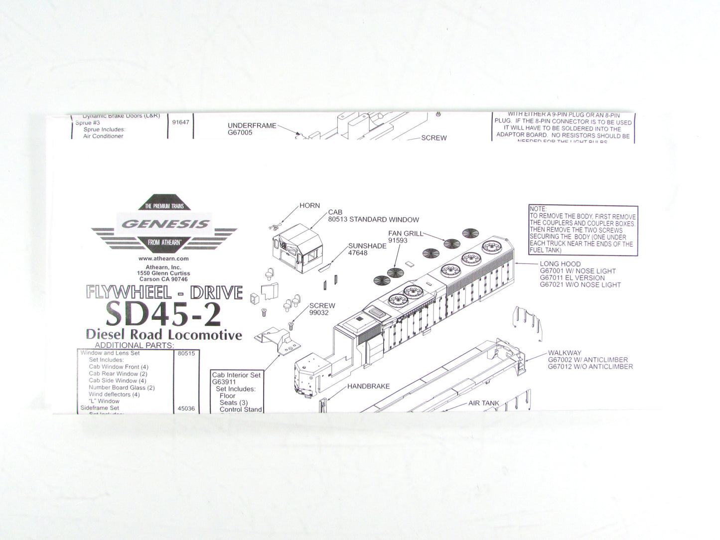 HO Scale ***SANTA FE*** SD45-2 Diesel Locomotive #5699 -- Athearn G67068 w/ DCC