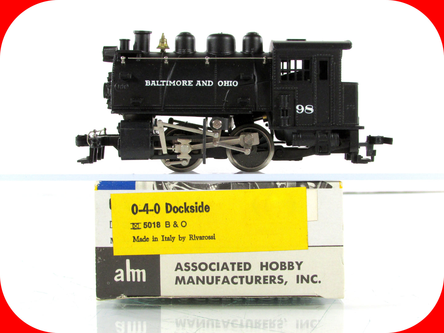 HO Scale **BALTIMORE OHIO** 0-4-0 Dockside Switcher #98 - AHM / Rivarossi 5018