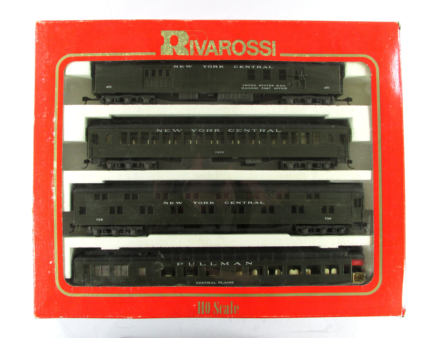 HO Scale *NYC* 1920s Passenger Set B, Interiors, Knuckle Cplrs - Rivarossi 6925