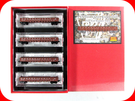 N Scale ***Pennsylvania** 50' Gondola Runner 4-Pack #18 - Micro Trains 99300018