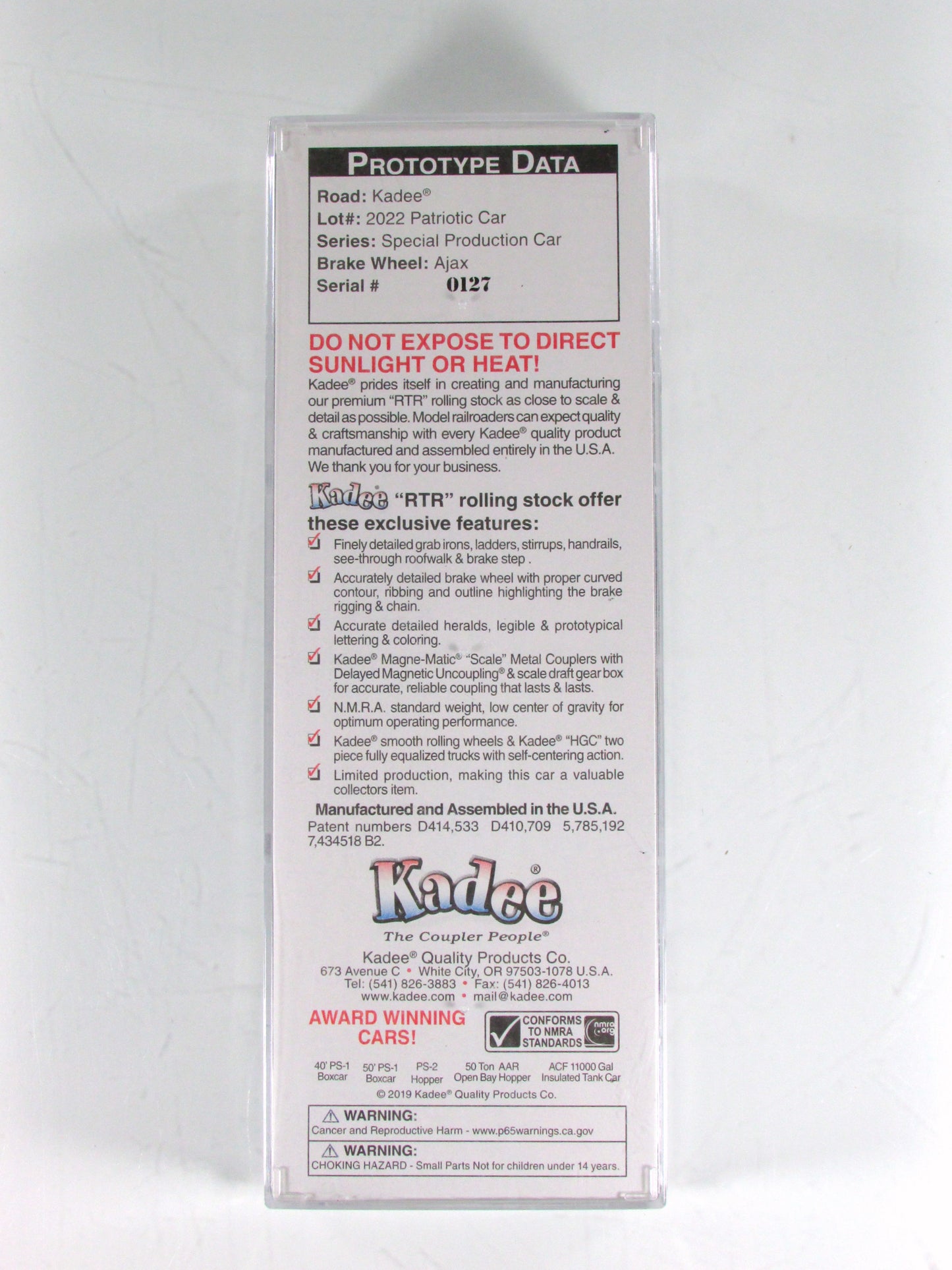 HO Scale ***Declaration of Independence*** Liberty Box Car - Kadee Special 6929