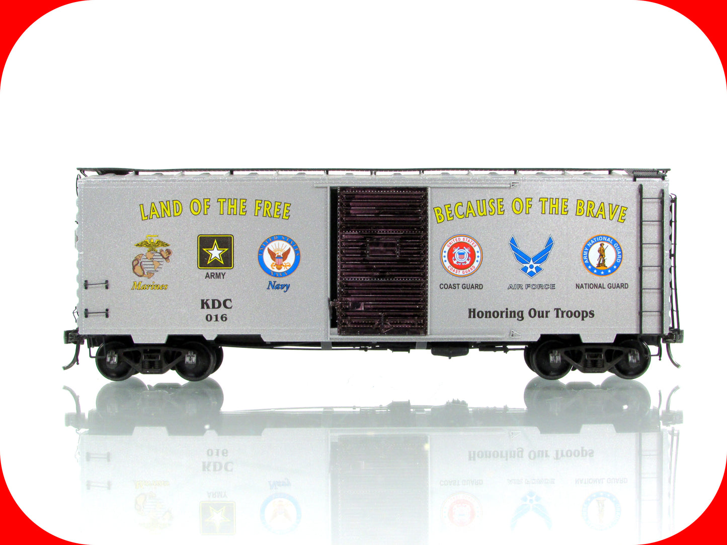 HO Scale **LAND of the FREE** Honoring Our Troops Box Car - Kadee Special 6916