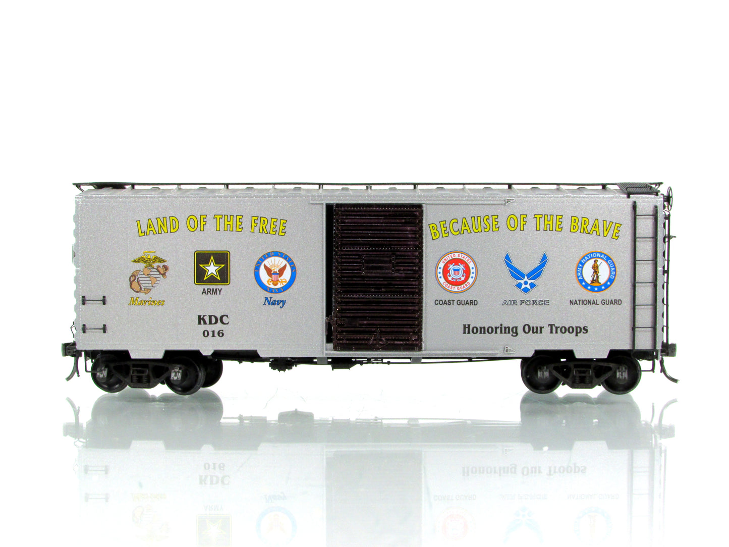 HO Scale **LAND of the FREE** Honoring Our Troops Box Car - Kadee Special 6916