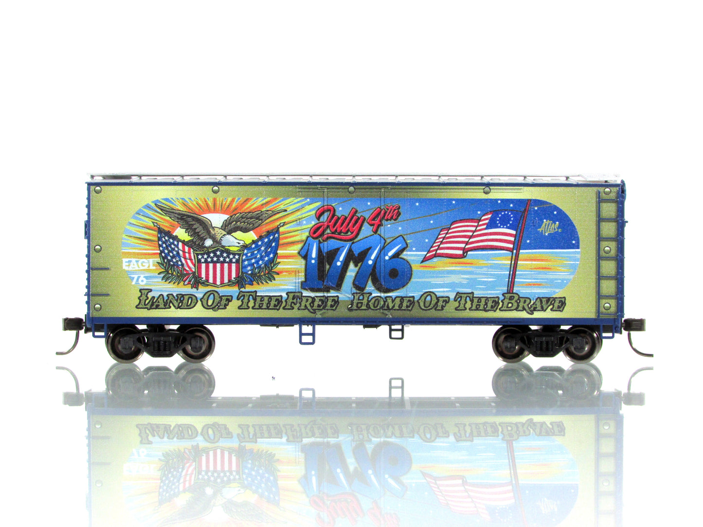 HO Scale *JULY 4th* Land of the Free, Home of the Brave Box Car -Atlas 20007233