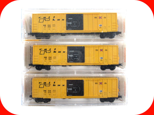 N Scale ****RAILBOX**** Box Car 3-Pack #31558, 31562, 31574 - Micro Trains 25562