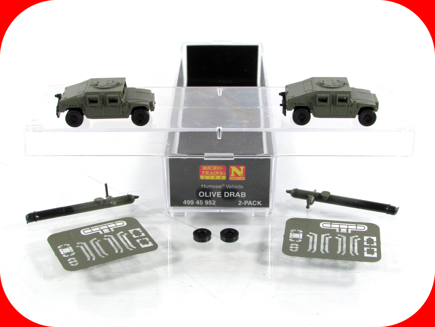 N Scale ***US Army Armored Humvee Vehicles** 2-Pack Set - Micro Trains 49945952